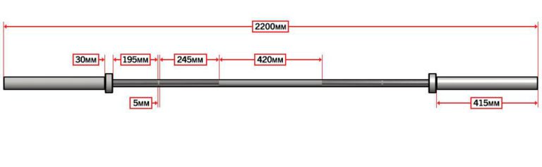 MAXUM 7 ft Cerakote Olympic Barbell – 1000 lbs Capacity (SC)
