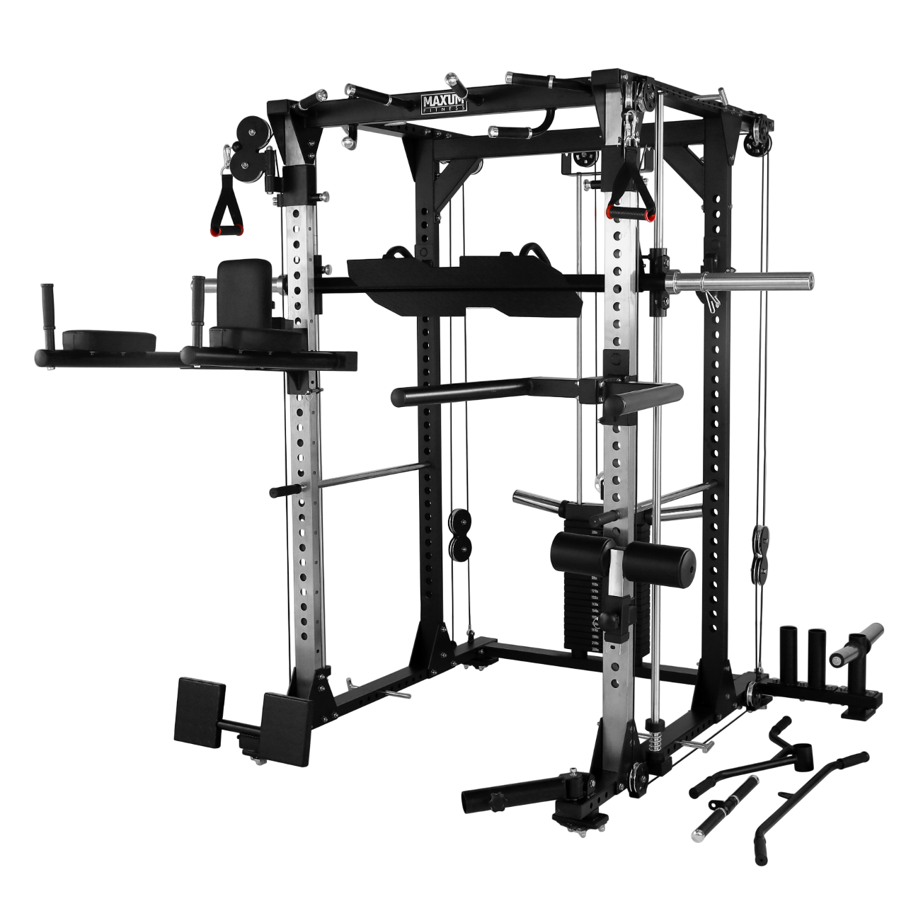 Maxum S-92 Smith Machine Functional Trainer Power Rack Home Gym