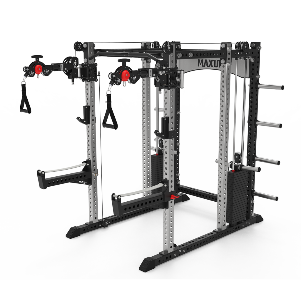 MAXUM Mutant Arms™: The Articulating Cable Arm Upgrade for Your Home Gym MAXUM X2 Functional Trainer Squat Rack Home Gym